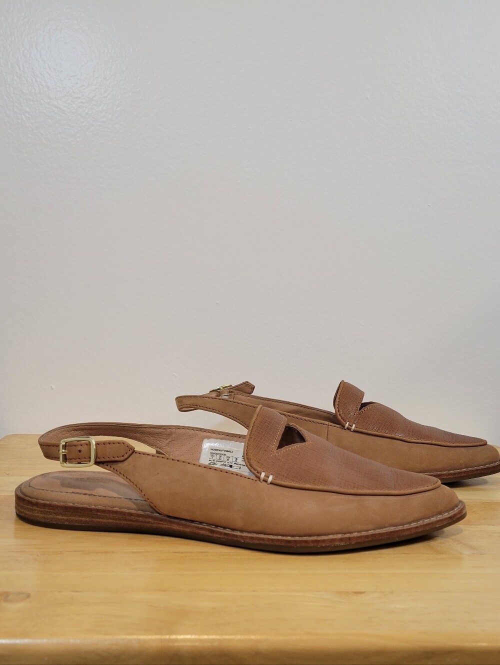 Sperry Tan Brown Leather Slingback Loafers